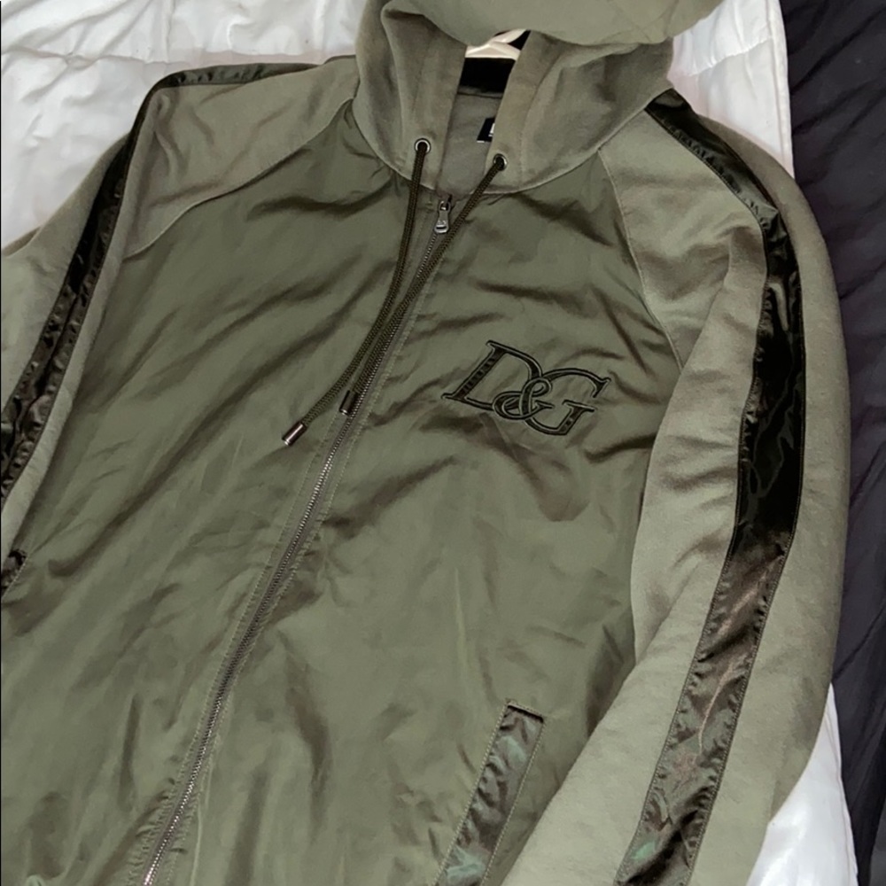 Dolce & Gabbana Zip up Hoodie ( Forest Green )